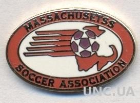 Массачусетс (США) федер.футбола,ЭМАЛЬ / Massachusets, USA soccer association pin