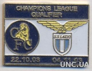 матч ЛЧ 2003-04 Челси(Англ)- Лацио(Итал), тяжмет /Chelsea FC- SS Lazio match pin