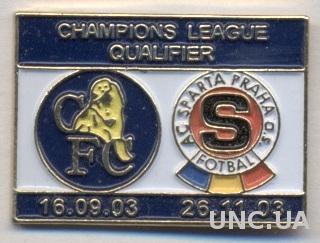 матч ЛЧ 2003-04 Челси(Англ)-Спарта(Чех) тяжмет/Chelsea FC-Sparta,Czech match pin