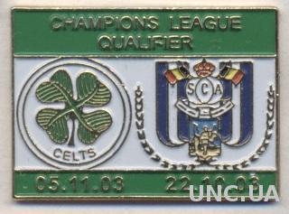 матч ЛЧ 2003-04 Селтик(Шотл)-Андерлехт(Бельг ) тяжмет/Celtic-Anderlecht match pin