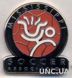 Миссисипи (США),федерация футбола,ЭМАЛЬ / Mississippi,USA soccer association pin