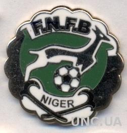Нигер, федерация футбола, №2, ЭМАЛЬ / Niger football federation enamel pin badge