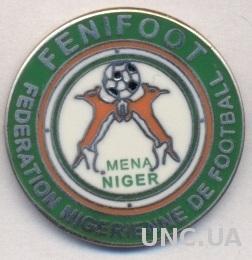 Нигер, федерация футбола, №3, ЭМАЛЬ / Niger football federation enamel pin badge