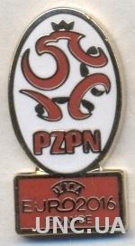 Польша,федерация футбола, Евро-16,№1 ЭМАЛЬ /Poland football federation pin badge