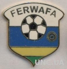 Руанда, федерация футбола,№2 ЭМАЛЬ / Rwanda football federation enamel pin badge