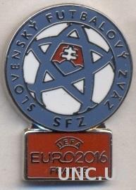 Словакия, федерация футбола,№1, Евро-16, ЭМАЛЬ /Slovakia football federation pin