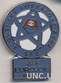 Словакия, федерация футбола,№2, Евро-16, ЭМАЛЬ /Slovakia football federation pin