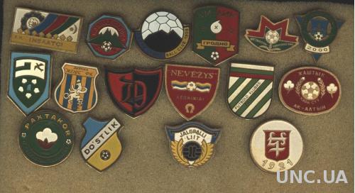 СНГ и Балтия, футбол, мини- коллекция, 16 шт, тяжмет / post-USSR football clubs