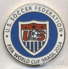 США, федерация футбола,№4 ЭМАЛЬ /USA football soccer federation enamel pin badge