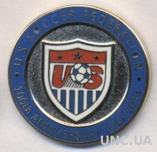 США,федерация футбола,юбилей 100,ЭМАЛЬ /USA football soccer federation pin badge