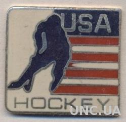 США, федерация хоккея, №2, ЭМАЛЬ / USA ice hockey federation enamel pin badge