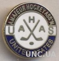 США, федерация хоккея-любители, ЭМАЛЬ / USA amateur hockey federation pin badge