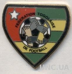Того, федерация футбола, №2, ЭМАЛЬ / Togo football federation enamel pin badge