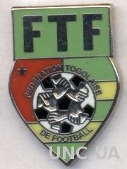 Того, федерация футбола, №3, ЭМАЛЬ / Togo football federation enamel pin badge