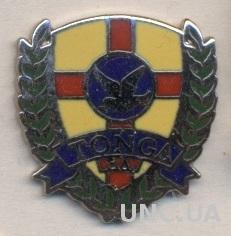 Тонга, федерация футбола, ЭМАЛЬ / Tonga football federation enamel pin badge