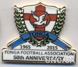 Тонга, федерация футбола, юбилей 50, ЭМАЛЬ / Tonga football federation pin badge