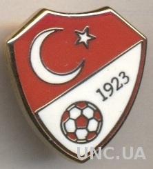 Турция, федерация футбола,№3,ЭМАЛЬ / Turkey football federation enamel pin badge