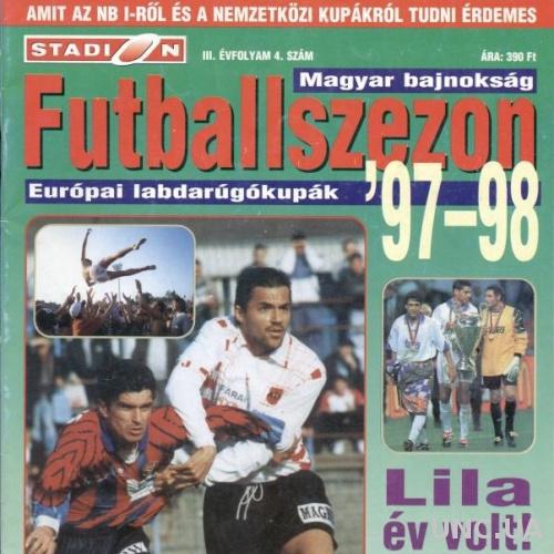 Венгрия, чемп-т 1997-98 итоги, спецвыпуск Stadion Futballszezon Hungary summary