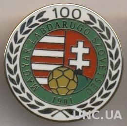 Венгрия,федерация футбола,юбилей 100,№2 ЭМАЛЬ /Hungary football federation badge