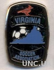 Виргиния(США),федерация футбола,ЭМАЛЬ /Virginia,USA soccer association pin badge