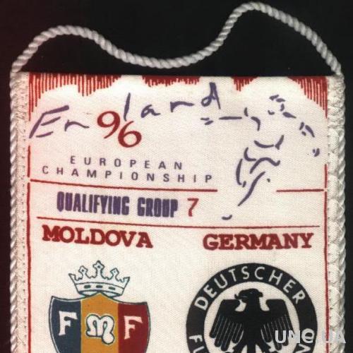вымпел Молдова-Германия 1994 отб.ЧЕ-1996 /Moldova-Germany football match pennant