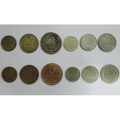 Набор монет СССР 1983 года для начинающего нумизмата-коллекционера