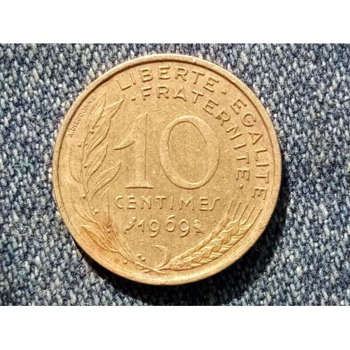 Франция, 10 сентим, сантимов 1969 г.