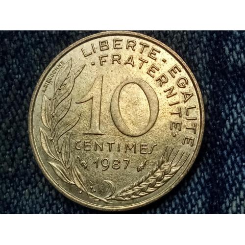 Франция, 10 сентим, сантимов (1987 г.)