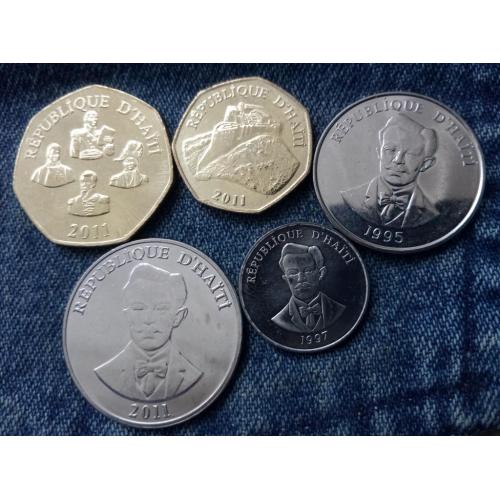 Гаити. Набор 5 монет. 1995 - 2011 г