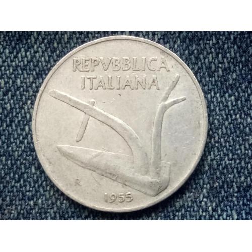 Италия, 10 лир (1955 г.)
