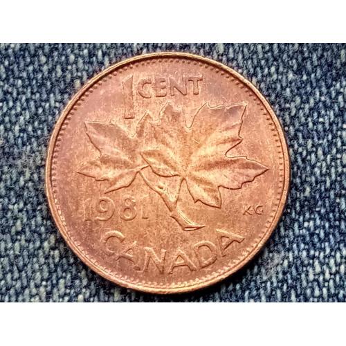 Канада, 1 цент (1981 г.) Флора. Растения. Кленовый лист.