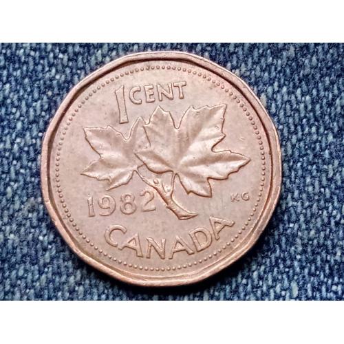 Канада, 1 цент (1982 г.) Флора. Растения. Кленовый лист.