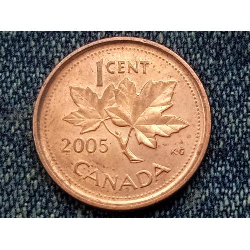 Канада, 1 цент (2005 г.) Флора. Растения. Кленовый лист.