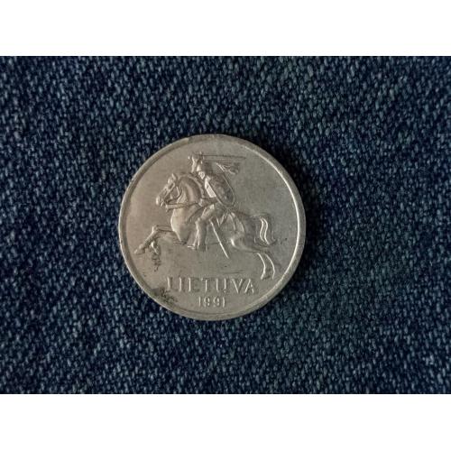 Литва, 1 цент (1991 г.) Фауна. Животные. Лошадь. Конь.