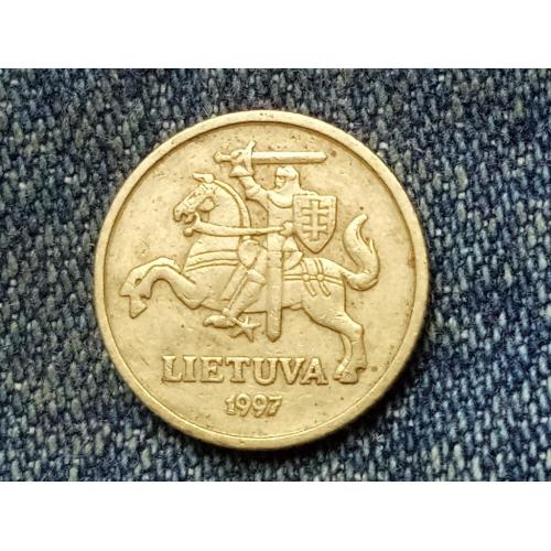 Литва, 10 центов (1997 г.) Фауна. Животные. Лошадь. Конь.