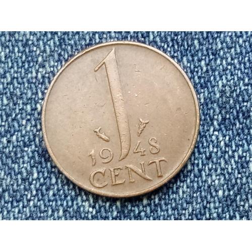 Нидерланды, 1 цент (1948 г.) Фауна. Рыба.