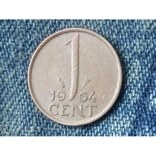 Нидерланды, 1 цент (1964 г.) Фауна. Рыба.