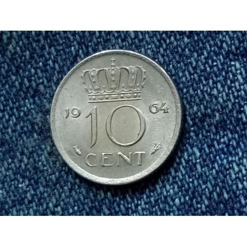Нидерланды, 10 центов (1964 г.)