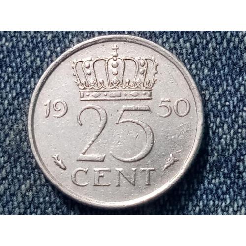 Нидерланды, 25 центов (1950 г.)