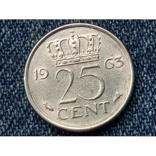 Нидерланды, 25 центов (1963 г.)