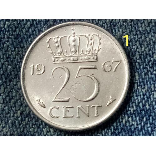 Нидерланды, 25 центов (1967 г.)