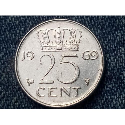 Нидерланды, 25 центов (1969 г.)