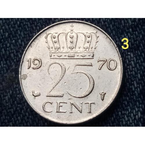 Нидерланды, 25 центов (1970 г.)
