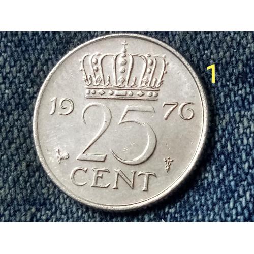 Нидерланды, 25 центов (1976 г.)