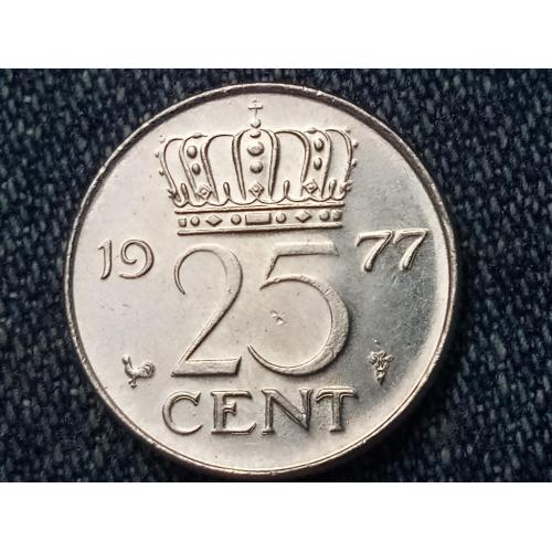 Нидерланды, 25 центов (1977 г.)