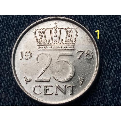 Нидерланды, 25 центов (1978 г.)