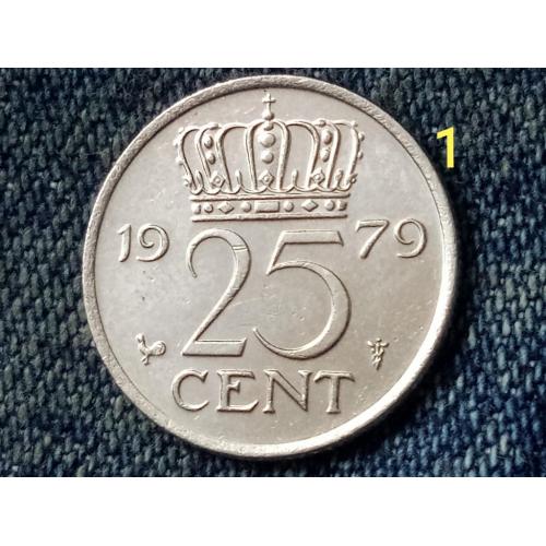 Нидерланды, 25 центов (1979 г.)
