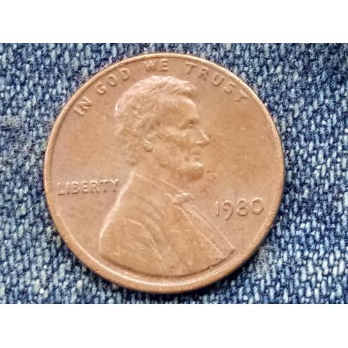 США, 1 цент ( 1980 г.)