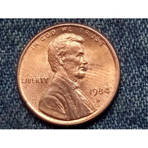 США, 1 цент ( 1984 г.) D