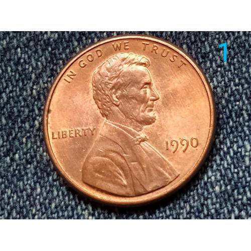 США, 1 цент ( 1990 г.)